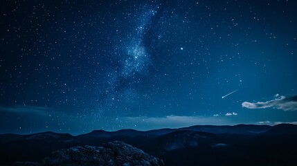 Fototapeta premium Night sky nature landscape background