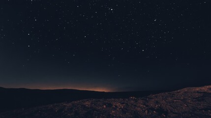 Naklejka premium Night sky nature landscape background