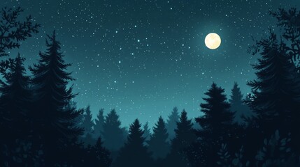 Night sky nature landscape background
