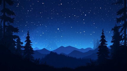 Night sky nature landscape background
