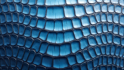 Obraz premium Blue crocodile skin pattern on textured surface