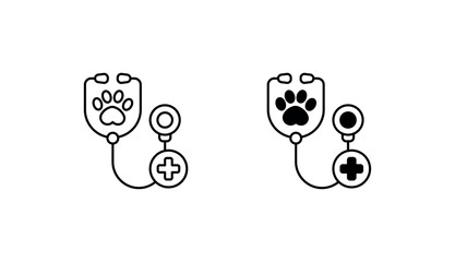 Naklejka premium Vet icon design with white background stock illustration