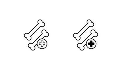 Bone icon design with white background stock illustration