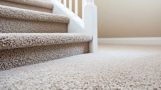 Fr&uuml;hjahrsputzservice: Staubsaugen von mit Teppich ausgelegten Treppen f&uuml;r ein frisches Aussehen Ihres Zuhauses