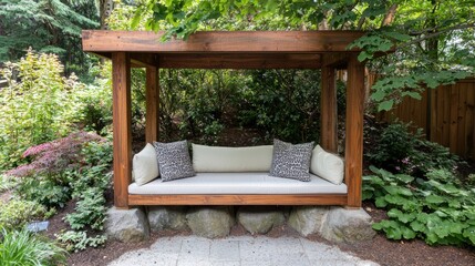 Ruhige Leseecke im Garten zum Entspannen und Entspannen