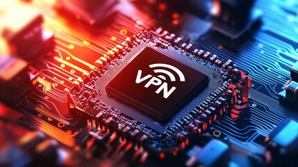Secure Virtual Private Network Chip Technology, Cybersecurity, Data Protection, Encrypted Connections