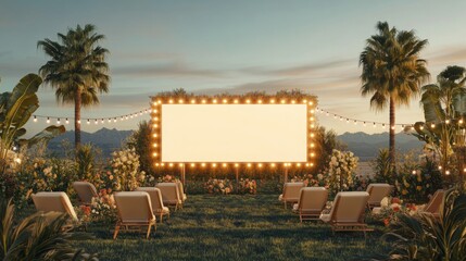 Fototapeta premium Wedding welcome sign board mock-up. Design template with place for text