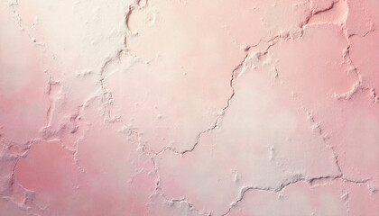 Fototapeta premium Pink cracked plaster wall texture background