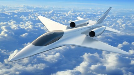 Fototapeta premium Futuristic Aircraft Design with Lightweight Materials