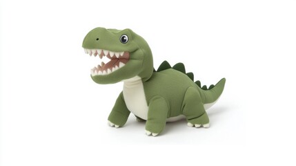 Fototapeta premium Spielerisches Chaos: Plüsch-Dinosaurier für Frühlingsspaß und Fantasie bei Kindern