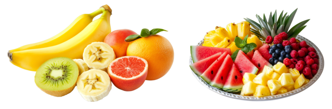 Colorful fruit display vibrant kitchen table still life fresh produce close-up shot healthy living