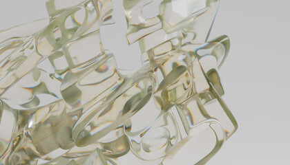 Glass 3d Abstract Design. © neurostructure