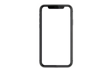 phone isolated on white screen for make mockup premium png with high resolution 
