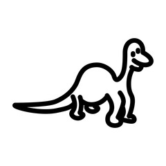 Dinosaur Vector Line Icon Design