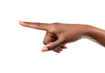 a hand wants to touch something on white. 
