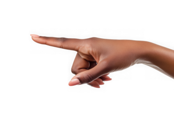 a hand wants to touch something on white. 
