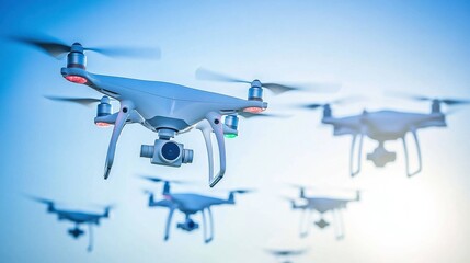 Modern Drones Performing Aerial Choreography in Action