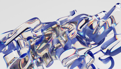 Glass 3d Abstract Design. © neurostructure