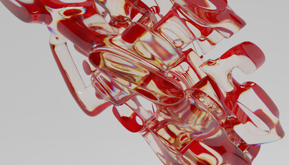 Glass 3d Abstract Design. © neurostructure