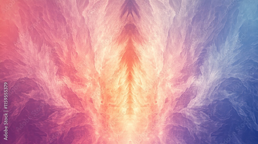 Poster vibrant abstract fractal patterns creating a dynamic backdrop with ample space for creative text pla
