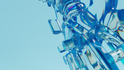Glass 3d Abstract Design. © neurostructure