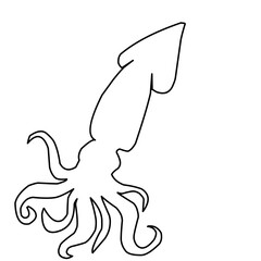 Squid Line Icon 