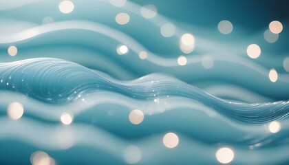 Blue Wave Flowing Water and Light with a Smooth Backdrop Wallpaper