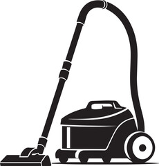 Vacuum cleaner silhouette icon vector art illustration