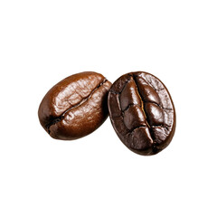 Obraz premium coffee beans isolated on transparent background