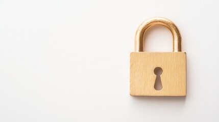 Naklejka premium Datensicherheitsmaßnahmen und Schutzkonzepte dargestellt mit goldenem Vorhängeschloss