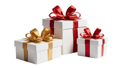 White Gift Boxes in Vibrant Festive Color Combination | Gift Box PNG Transparent