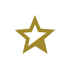 gold star isolated on white