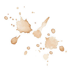 Coffee stains isolated on a transparent background. Royalty high-quality free stock PNG image of Coffee and Tea Stains Left by Cup Bottoms. Round coffee stain isolated, cafe stain fleck drink beverage
