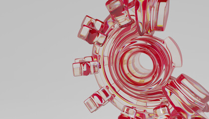 Glass 3d Abstract Design. © neurostructure