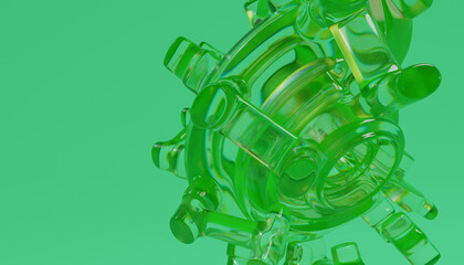 Glass 3d Abstract Design. © neurostructure