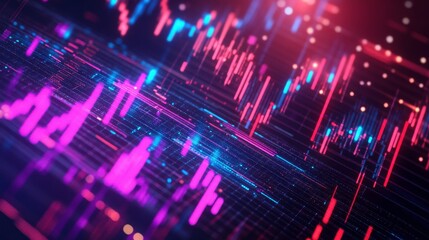 Bright Data Visualization with Glowing Effects