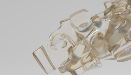 Glass 3d Abstract Design. © neurostructure