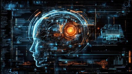 Futuristic Educational Technology with Abstract Design