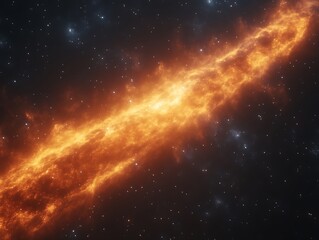 Fiery Nebula Cosmic Cloud Formation Among Stars