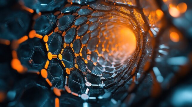Carbon nanotubes showcase their intricate structures, highlighting their potential in various scientific and engineering applications