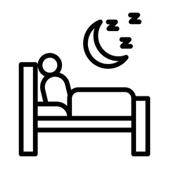 Blue Light Vector Line Icon Design