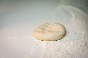 fresh raw dough pizza ball for pizza