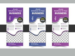 Business Roll up banner vertical template design, for brochure, business, flyer. modern x-banner and flag-banner advertising. vector illustration.