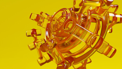 Glass 3d Abstract Design. © neurostructure