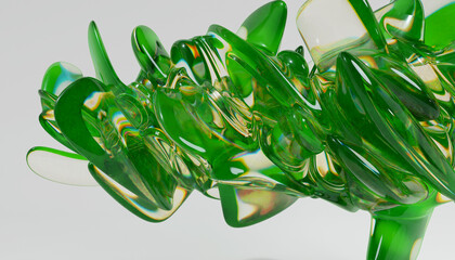 Glass 3d Abstract Design. © neurostructure