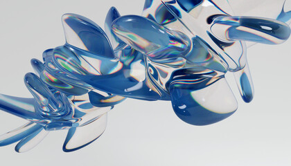 Glass 3d Abstract Design. © neurostructure