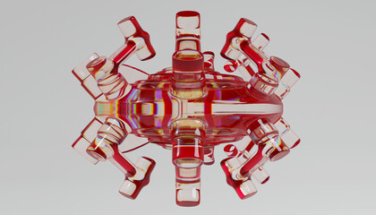 Glass 3d Abstract Design. © neurostructure