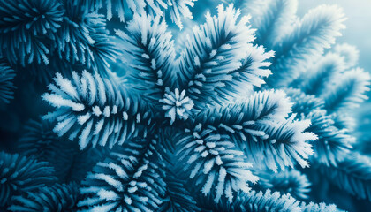 Frosty Pine Branches
