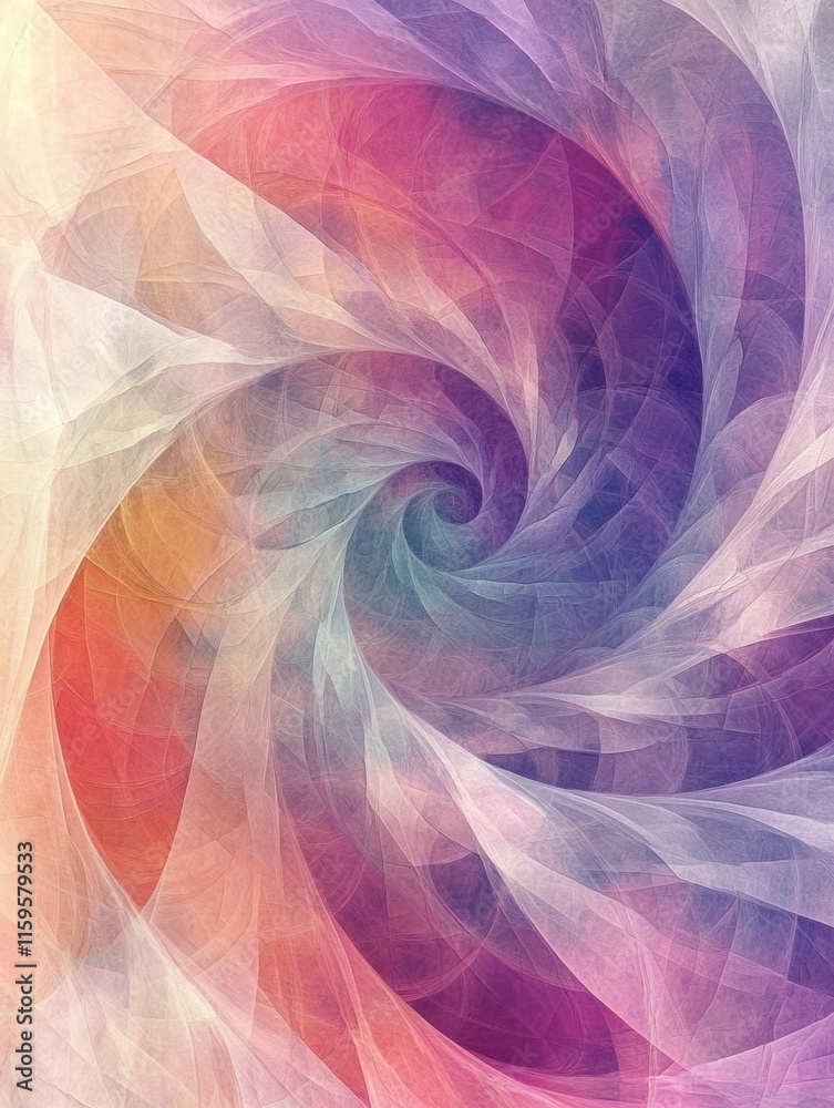 Aufkleber colorful abstract fractal patterns with swirling designs and empty space for text placement. generat