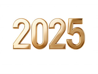 Glossy Gold Numbers Representing the Year 2025 in a Bold and Eye-catching Style for Creative Projects and Marketing Purposes